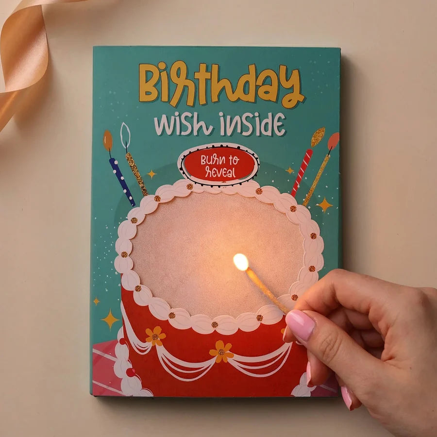 Birthday Hidden Message Fire Card